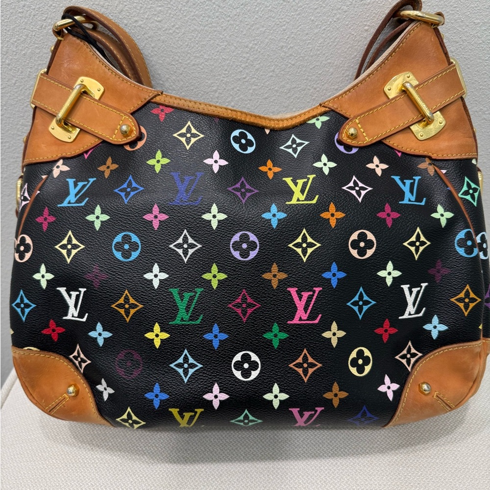Louis Vuitton RARE Black Takashi Murakami Greta Bag